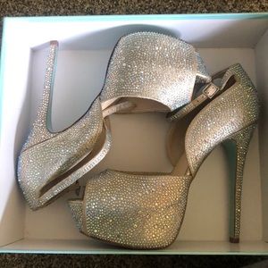 Blue by Betsey Johnson Champagne Platform Pumps